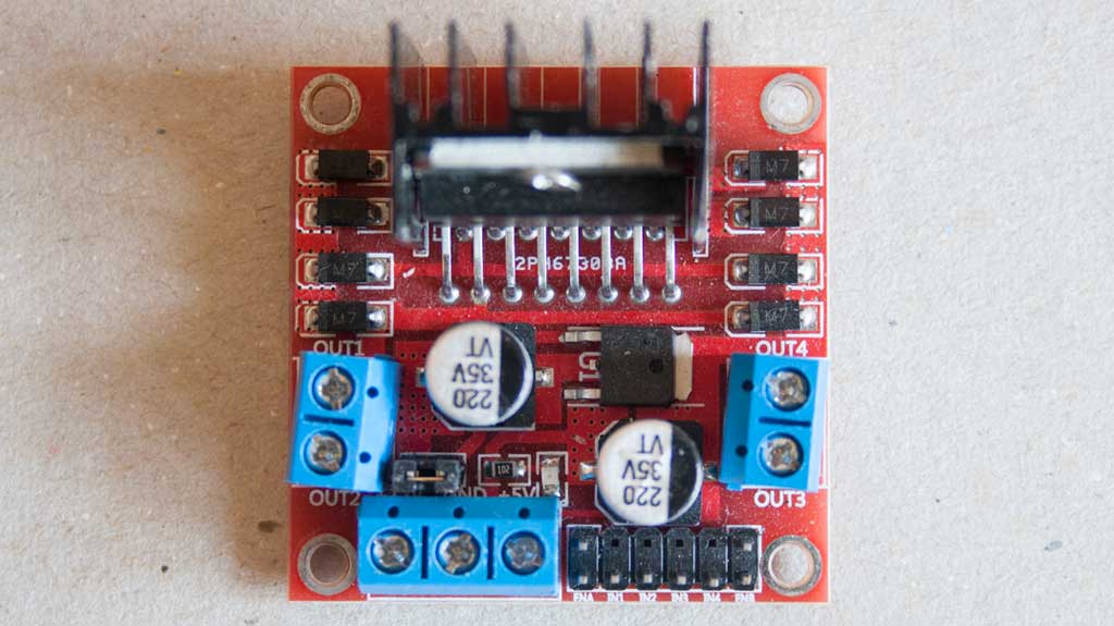 Module de carte dentraînement de moteur L298N Module dentraînement de moteur pas-à-pas Robot Module de carte de voiture intelligente rouge 
